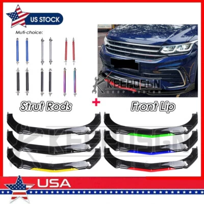 Комплект деталей кузова разветвитель кромок переднего бампера для VW Volkswagen Tiguan R Line GLOSS - Изображение 1 из 4