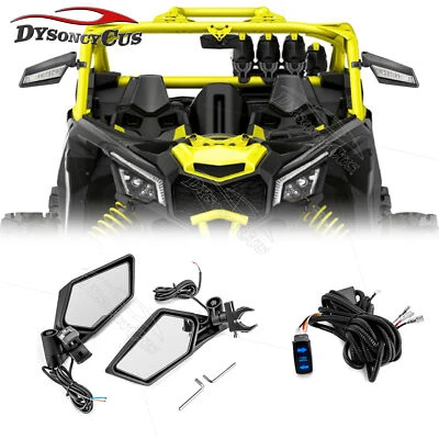 For Polaris RZR XP 1000/XP 4 1000 Rear Side Racing Mirror+Turn Signal Wiring Kit - Image 1 of 4