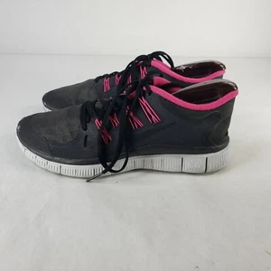 Nike Free 5.0 Womens Shield Running Shoes Size 7.5 Black Leopard Pink 615987-006 - Picture 1 of 8