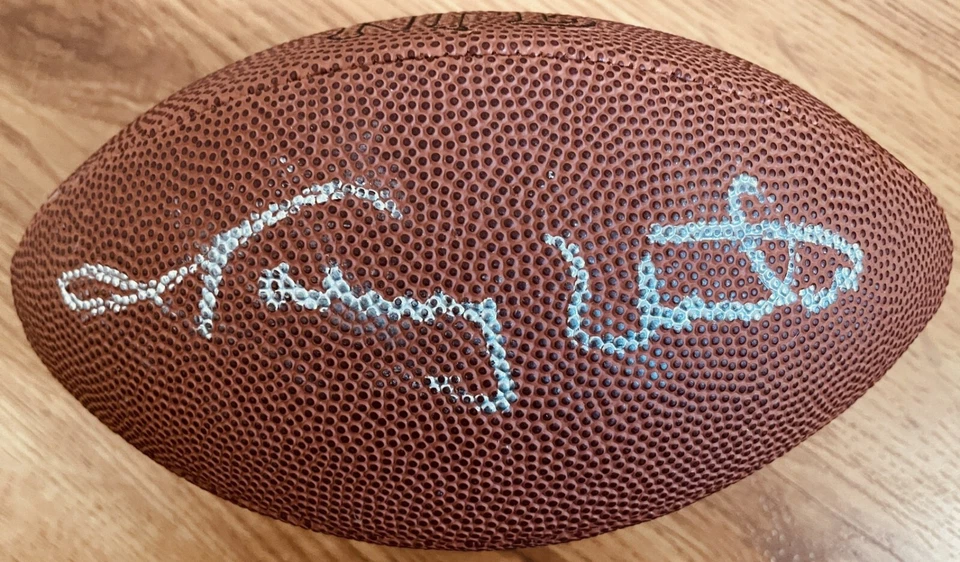 Johnny Unitas autographed signed autograph mini Wilson NFL football (JSA) Colts - Image 1 of 2