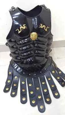 Traje de armadura medieval músculo romano chaqueta con cinturón de cuero disfraz de Halloween regalo Foto 1 de 4