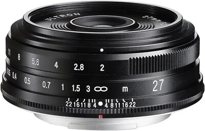 Voigtlander ULTRON 27mm F2 Standard Lens Black FUJIFILM X-Mount BK New - Image 1 of 4
