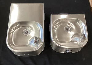 Halsey Taylor Bi-Level Water Fountain Non-Filtered Stainless Steel HRFSEREE FTN - Picture 1 of 16