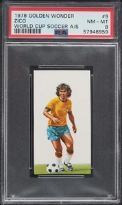 1978 - GOLDEN WONDER - ZICO - WORLD CUP SOCCER A/S - #9 - PSA 8 - Imagen 1 de 2