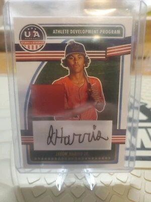 2023 Panini USA Baseball Stars & Stripes Materials Jason Harris Jr #ADPS-JH Auto - Image 1 of 2