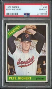 1966 TOPPS #95 PETE RICHERT PSA 8 SENATORS *INVAJ3101 - Picture 1 of 2