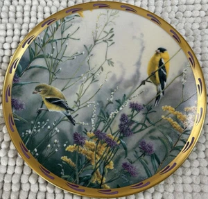 Lenox Goldfinch Teller Golden Splendor McClung 1992 Natures Collage Ltd Ed 8,25" - Bild 1 von 9