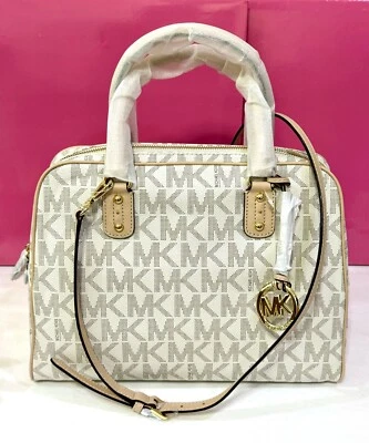 Сумка через плечо Michael Kors с фирменным логотипом ванильная большая новая с ценниками - Изображение 1 из 4
