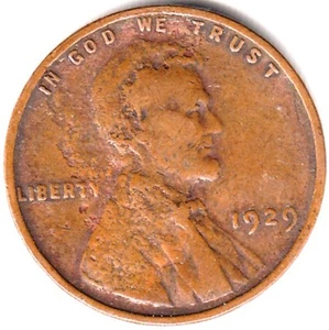 USA / 1 CENT 1929 WHEAT EARS, LAMINATION ON BOTH SIDES, LETTER INSIDE C OF CENT - Picture 1 of 3