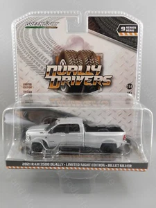 Greenlight 2021 RAM 3500 DUALLY - Limited Night Edition - Billet Silver 1:64 - Picture 1 of 4