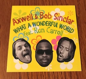 AXWELL & BOB SINCLAR "WHAT A WONDERFUL WORLD" RARE ORIGINAL 2008 UK CD SINGLE - Imagen 1 de 1