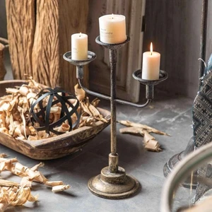 Candelabro de metal estilo vintage - Candelabro de campo francés - Imagen 1 de 5