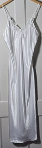 Fredricks of Hollywood NightGown Women's M White Satin Bridal Wedding Long Fairy - Picture 1 of 22
