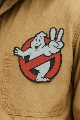 GHOSTBUSTERS 2 movie logo iron-on embroidered patch HIGH-QUALITY! 3.5" stay-puft - Image 1 of 4