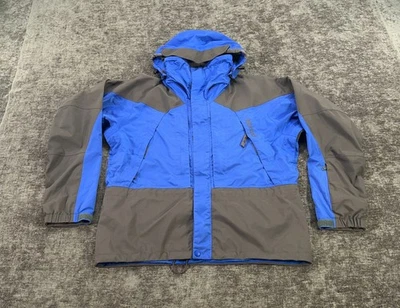 Marmot Jacket Mens M Medium Blue GoreTex Wind Rain Ski Shell Hooded Nylon VTG - Image 1 of 4