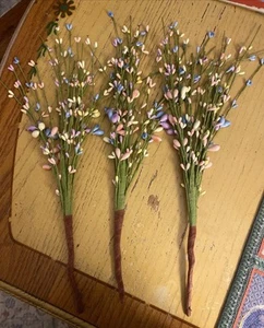 3 Pcs Pastel Berry Stems, Artificial for Home, Pretty, EUC, 17” Long - Picture 1 of 8
