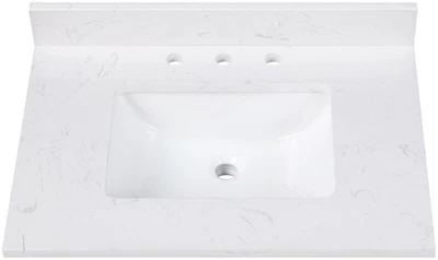 Tocador de piedra de ingeniería Avanity EUT25-RS 25" - Cala blanco Foto 1 de 4