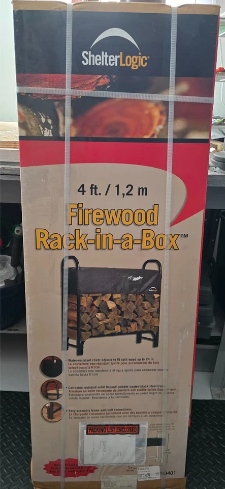 ShelterLogic 4 pies ajustable resistente exterior estante de leña con marco de acero... Foto 1 de 1