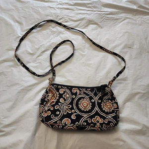 Bolso de hombro Vera Bradley Maggie Caffe Latte marrón negro pequeño para mujer - Imagen 1 de 6