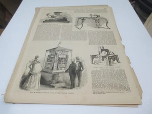 1853 GLEASONS PICTORIAL Crystal Palace NY, DAY AND NEWELL'S  CASE OF LOCKS, - Picture 1 of 1