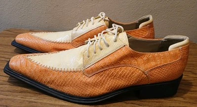 Miralto Men’s Dress Shoes Alligator Orange, Size 10½ - Image 1 of 4