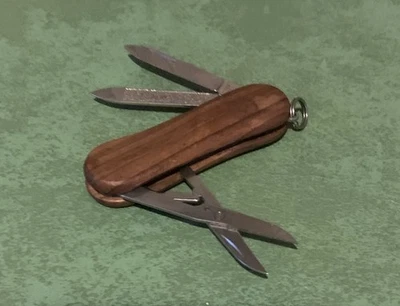Victorinox Classic SD Walnut Wood EVO Scales Swiss Army Knife VGUC - Image 1 of 3