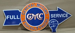 GMC Porcelain Enamel Sign  40 x 16.5 Inches 1 Sided - Picture 1 of 6