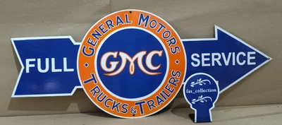 GMC Porcelain Enamel Sign  40 x 16.5 Inches 1 Sided - Image 1 of 4