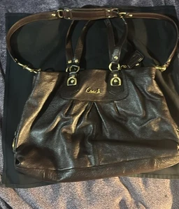 COACH Madison Sophia Satchel Handbag Shoulder Brown Leather - Picture 1 of 5