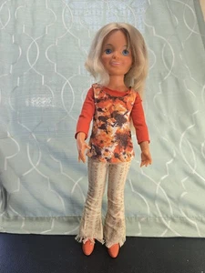 Vintage 1971 IDEAL BRANDI DOLL W/ Growing Blonde Hair In Crissy Jean Machine Fit - Picture 1 of 24