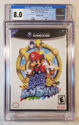 2002 Super Mario Sunshine Nintendo GameCube Brand New Graded CGC 8.0 Sealed A+ - Image 1 of 4