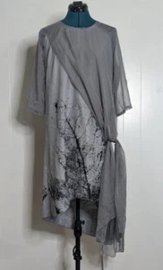 NEU MIT ETIKETT AO RUN ENTZÜCKENDES DAMEN GRAU & SCHWARZ CAFTAN MIDIKLEID GRÖSSE XL - Bild 1 von 7