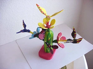 Vtg Oaxaca Mex Folk Art  Figurine Cactus, Hummingbirds, Wormes, Bees by Jimenez - Picture 1 of 13