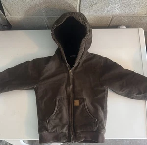 Vintage Carhartt Boys Size 7-8 Quilted Lined Jacket Youth Small Great Condition - Picture 1 of 9