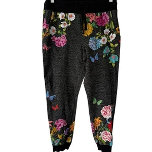 Johnny Was - JW Los Angeles Blooming Animal Print Size S Floral Sweatpants - Picture 1 of 13