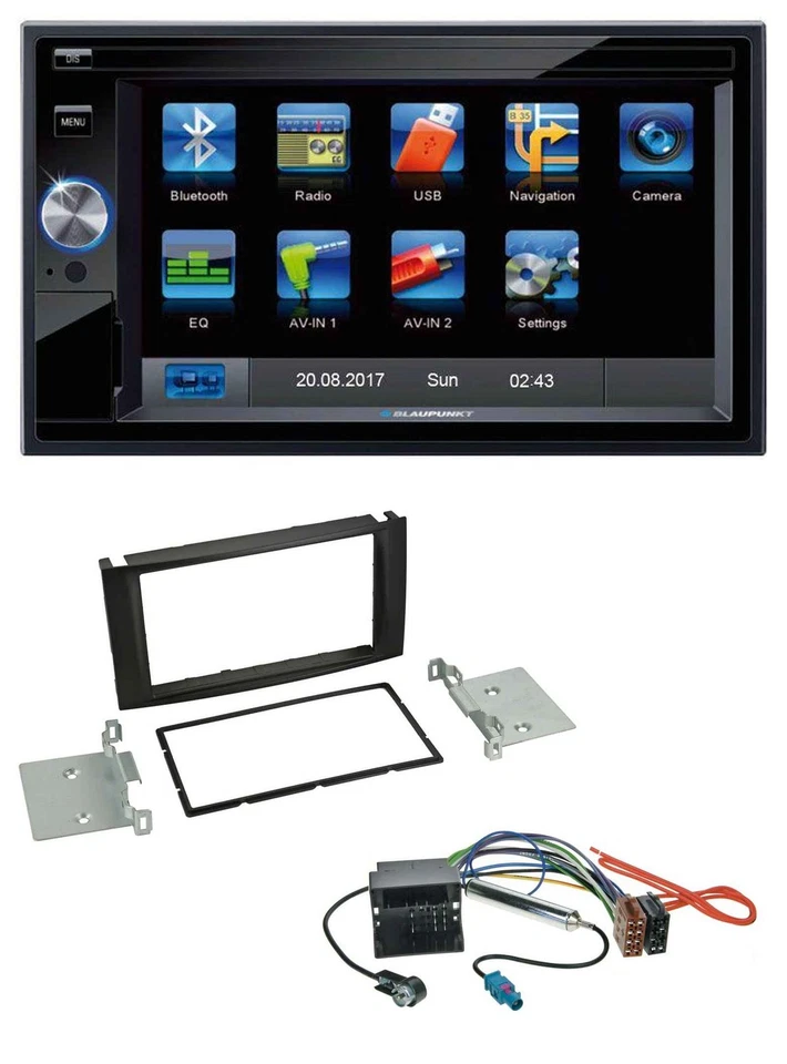 Blaupunkt SD Bluetooth 2DIN MP3 USB AUX Autoradio für VW T5 Multivan Caravelle T - Bild 1 von 4