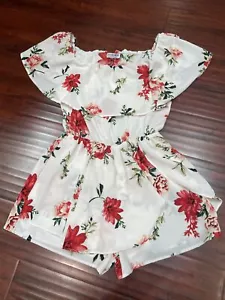 Nuevo con etiquetas Moda Nova Blanco Floral Mono - Talla M - Imagen 1 de 9