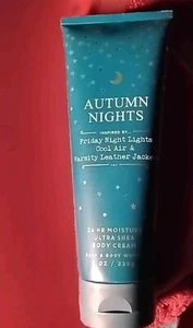 Bath Body Works AUTUMN NIGHTS 8 Oz. ULTRA SHEA Body Cream Varsity Leather lotion - Picture 1 of 2