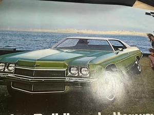 Póster vintage 1972 concesionario Chevy sala de exposición Chevrolet Bel Air e Impala genial - Imagen 1 de 3