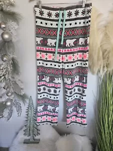 Secret Treasures Colorful Polar Bears Fleece Pajama Lounge Pants Size M 8-10 - Picture 1 of 4