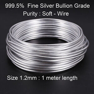 Fine Solid Silver Bullion Grade Soft Wire 999.5% Purity for Jewellery Making