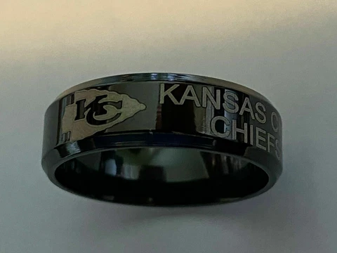 Kansas City Chiefs titanium Ring style #5, sizes 5-14 Cover