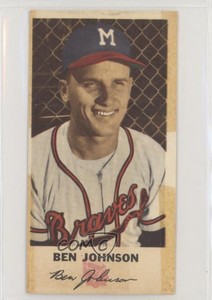 1954 Johnston Cookies Milwaukee Braves Food Issue Ben Johnson #12