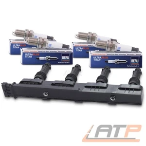 ZÜNDSPULE + 4xBERU ZÜNDKERZE FÜR OPEL AGILA ASTRA CORSA C D MERIVA TIGRA 1.2 1.4 - Bild 1 von 8