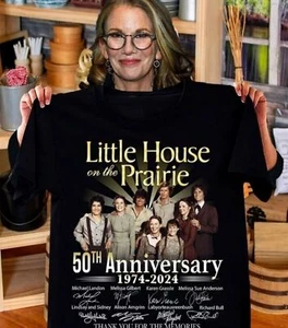 50th Anniversary 1974-2024 Little House on the Prairie Black Men Women Tee Shirt - Picture 1 of 8