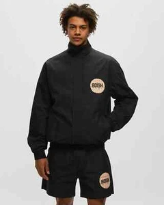 ADISH MEN'S SUR LOGO RIPSTOP TRACK JACKET - BLACK - SIZE MEDIUM - NWT - Picture 1 of 20