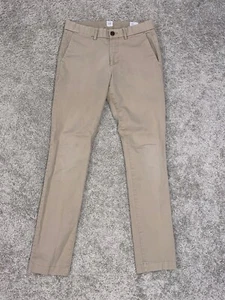Pantalones chinos ajustados delanteros planos GAP talla 29x31 beige (25) - Imagen 1 de 8