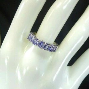 1.05 ct Natural Tanzanite Solid Sterling Silver Ring-US ( 7 1/4) AU (O 1/2) - Picture 1 of 11