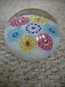 1973 Baccarat Millefiore Rondels on Muslin Paperweight No 165 - Picture 1 of 8