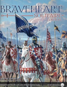 Worthington Games Braveheart Solitaire Bookgame 2nd Edition 2022 NISW Fast Ship - Picture 1 of 2